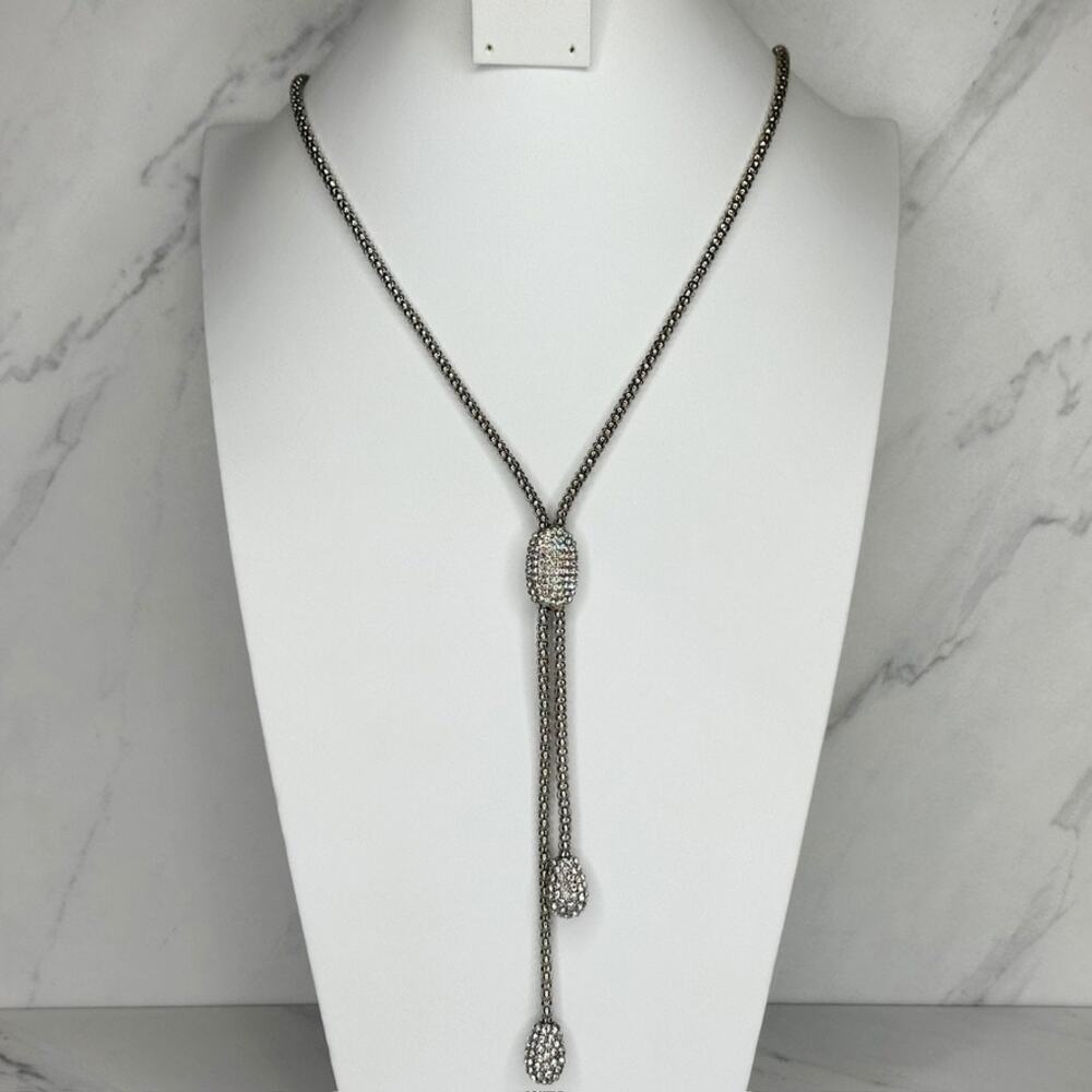 Chico's Rhinestone Pave Y Lariat Necklace NWT ✨